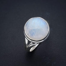 StarGems  Natural Moonstone Handmade 925 Sterling Silver Ring 8 F0623