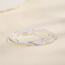 StarGems® Fixed Triple Layer Bell Elephant Handmade Stacked 999 Sterling Silver Bangle Bracelets For Women Cb0263