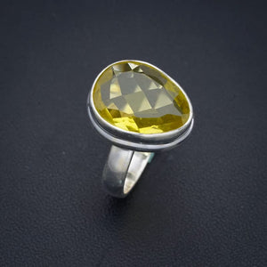 StarGems  Natural Citrine Handmade 925 Sterling Silver Ring 8.25 F2969