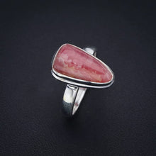 StarGems  Natural Rhodochrosite Handmade 925 Sterling Silver Ring 8 F1859