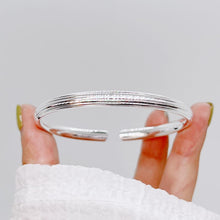 StarGems  Opening Brushed Finish Handmade 999 Sterling Silver Bangle Cuff Bracelet For Women Cb0051