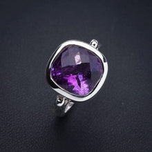 StarGems  Natural Amethyst Handmade 925 Sterling Silver Ring 6.75 E9215