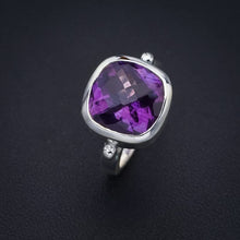 StarGems® Natural Amethyst Handmade 925 Sterling Silver Ring 6.75 F2878