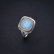 StarGems  Natural Moonstone Handmade 925 Sterling Silver Ring 5 F2598