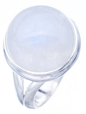 StarGems  Natural Moonstone Handmade 925 Sterling Silver Ring 6.25 F0625