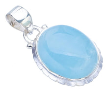 StarGems® Natural Milky Aquamarine Handmade 925 Sterling Silver Pendant 1.25" F3992