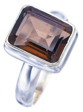 StarGems® Natural Smoky Quartz Handmade 925 Sterling Silver Ring 8.75 F1932