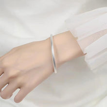 StarGems® Fixed Classical Handmade 999 Sterling Silver Bangle Bracelet For Women Cb0254