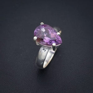 StarGems  Natural Amethyst Handmade 925 Sterling Silver Ring 8.25 F2910