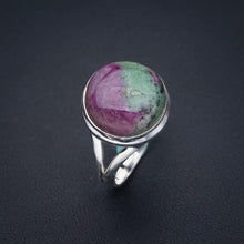 StarGems® Natural Ruby Zoisite Handmade 925 Sterling Silver Ring 9.75 F1304