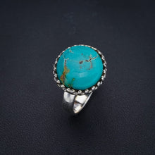 StarGems  Natural Turquoise Handmade 925 Sterling Silver Ring 7.25 F2365