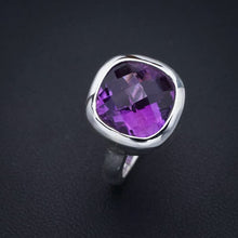 StarGems® Natural Amethyst Handmade 925 Sterling Silver Ring 5.25 F2837