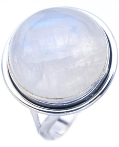 StarGems® Natural Moonstone Handmade 925 Sterling Silver Ring 6 F0701