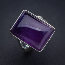 StarGems  Natural Amethyst Handmade 925 Sterling Silver Ring 7.75 E9168