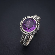 StarGems  Natural Amethyst Handmade 925 Sterling Silver Ring 8 F2839