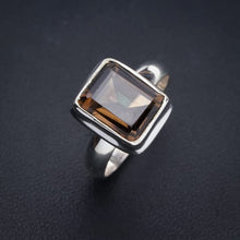 StarGems® Natural Smoky Quartz Handmade 925 Sterling Silver Ring 7.25 E9184