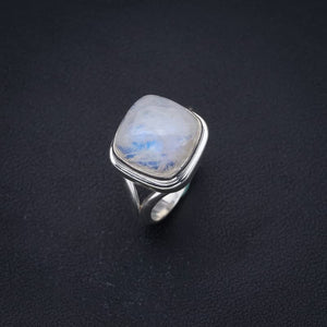 StarGems® Natural Moonstone Handmade 925 Sterling Silver Ring 4 F2518