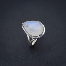 StarGems® Natural Moonstone Handmade 925 Sterling Silver Ring 5 F2512