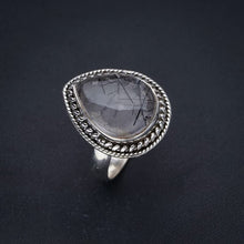 StarGems® Natural Rutilated Quartz Handmade 925 Sterling Silver Ring 7.75 F2479