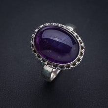 StarGems  Natural Amethyst Handmade 925 Sterling Silver Ring 9 E9234