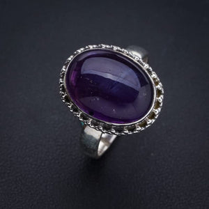 StarGems  Natural Amethyst Handmade 925 Sterling Silver Ring 9 E9234