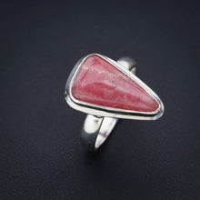 StarGems  Natural Rhodonite Handmade 925 Sterling Silver Ring 8.25 F0399