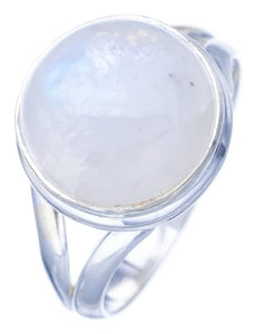 StarGems  Natural Moonstone Handmade 925 Sterling Silver Ring 8.75 F2571