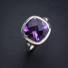 StarGems® Natural Amethyst Handmade 925 Sterling Silver Ring 6 E9273