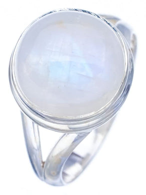 StarGems® Natural Moonstone Handmade 925 Sterling Silver Ring 9 F2568