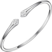 StarGems  Opening Simplism Handmade 999 Sterling Silver Bangle Cuff Bracelet For Women Cb0117