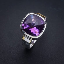 StarGems  Natural Amethyst Handmade 925 Sterling Silver Ring 9 E9245