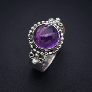 StarGems® Natural Amethyst Handmade 925 Sterling Silver Ring 9.5 F2849