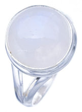 StarGems  Natural Moonstone Handmade 925 Sterling Silver Ring 8 F2544