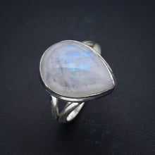 StarGems® Natural Moonstone Handmade 925 Sterling Silver Ring 9 F0651