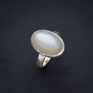 StarGems  Natural Cats Eye Handmade 925 Sterling Silver Ring 7.75 F2463