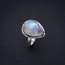 StarGems® Natural Moonstone Handmade 925 Sterling Silver Ring 5.75 F2565