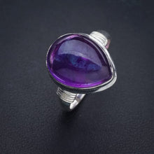 StarGems  Natural Amethyst Handmade 925 Sterling Silver Ring 9 E9279