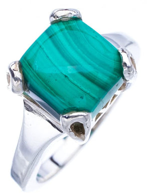 StarGems® Natural Malachite Handmade 925 Sterling Silver Ring 6.25 F1099