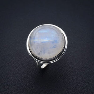 StarGems® Natural Moonstone Handmade 925 Sterling Silver Ring 6 F0701