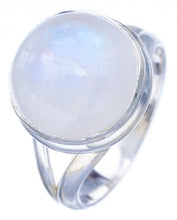 StarGems  Natural Moonstone Handmade 925 Sterling Silver Ring 7 F2556