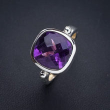 StarGems® Natural Amethyst Handmade 925 Sterling Silver Ring 7.75 E9212