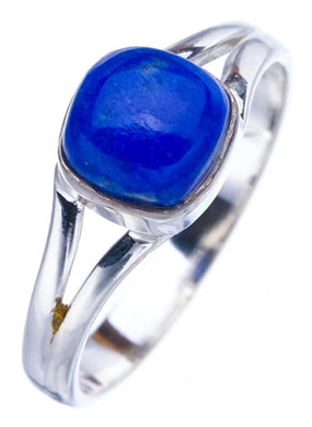 StarGems  Natural Lapis Lazuli Handmade 925 Sterling Silver Ring 7.75 F1845