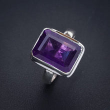 StarGems® Natural Amethyst Handmade 925 Sterling Silver Ring 7.25 E9236