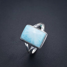 StarGems® Natural Larimar Handmade 925 Sterling Silver Ring 10.25 F0244