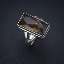 StarGems  Natural Smoky Quartz Handmade 925 Sterling Silver Ring 7.75 F1911