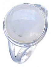 StarGems  Natural Moonstone Handmade 925 Sterling Silver Ring 9 F2577