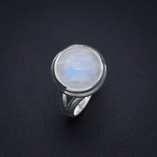 StarGems  Natural Moonstone Handmade 925 Sterling Silver Ring 6 F2706