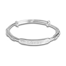 StarGems® Adjustable 'lucky' Handmade 999 Sterling Silver Bangle Bracelet For Women Cb0144