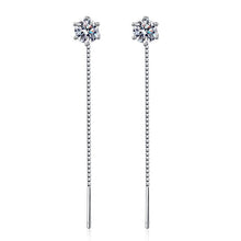 StarGems® 0.5ct Moissanite 925 Silver Platinum Plated Six-Prong Classical Ear line B4656