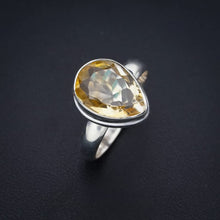 StarGems® Natural Citrine Handmade 925 Sterling Silver Ring 8.75 F0371